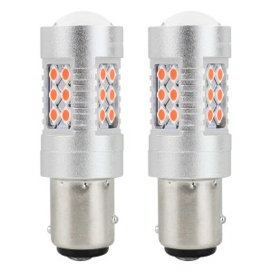 Żarówki LED CANBUS 3030 24SMD 1157 BAY15D PR21/5W Czerwone 12V 24V AMIO-02579