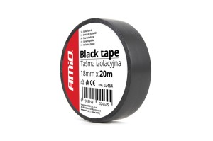 Taśma izolacyjna szkot czarna PCV 18mm x 20m AMIO-02464
