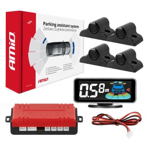 Czujniki parkowania cofania czarne LED 3D TRUCK BUS AMIO-03189