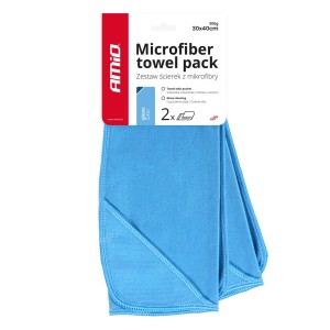 Ściereczka mikrofibra do mycia czyszczenia szyb okien luster 30x40 cm 2 sztuki AMIO-03732