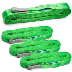 4x Zawiesie pasowe pętlowe zielone 6m 2T
