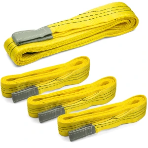4x Zawiesie pasowe pętlowe żółte 4m 3T