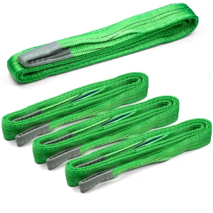 4x Zawiesie pasowe 2T 4m pętlowe zielone 60mm