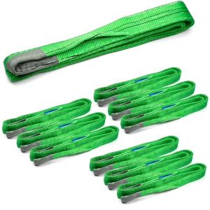 10x Zawiesie pasowe 2T 2m pętlowe zielone 60mm