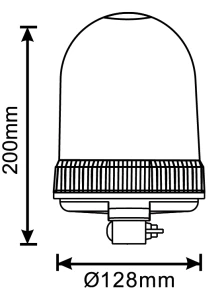 Lampa błyskowa 24 LED*3W R65 R10 trzpień