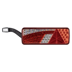 Lampa tylna 69+6 LED z trójkątem i obrysem lewa