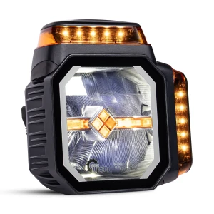 Reflektor drogowy LED + stroboskop + podgrzewany klosz