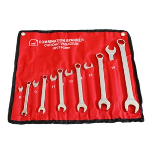 Zestaw kluczy płasko-oczkowych 6-22mm 12szt, (CR-V), materiał