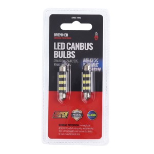 Żarówki LED CANBUS C5W C10W 9SMD 2385, 41mm białe 12V (2szt.)