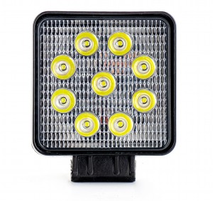 Lampa robocza LED 9x LED kwadratowa światło skupione