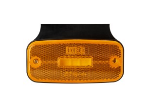 Lampa obrysowa LED 12/24V KMR1 żółta z wieszakiem 3x LED + odblask