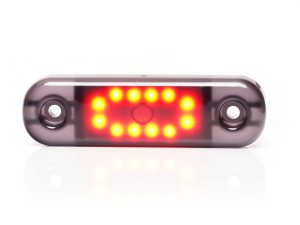 Lampa obrysowa LED 2337 W275.2 BLACK czerwona