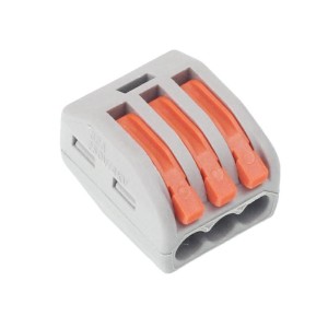 SZYBKOZŁĄCZKI ELEKTRYCZNE  3 ZŁĄCZA ZACISKOWE, DRUT DO 2,5MM2, 10SZT/OPAKOWANIE