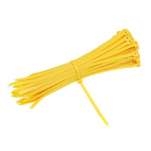 OPASKI ZACISKOWE 250X4,8MM - ŻÓŁTE PLASTIKOWE, 100SZT/OPAKOWANIE, TRYTYTKI