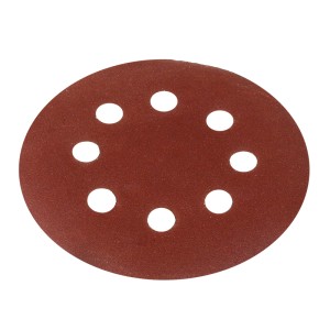 PAPIER ŚCIERNY - KRĄŻKI NA RZEP 125MM - 8 OTWORÓW, GRADACJA - 180