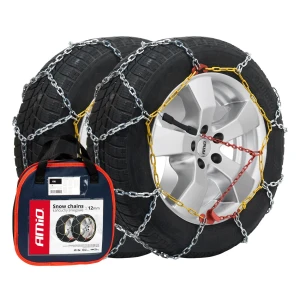 Łańcuchy śniegowe 12mm KN-120 stal hartowana AMIO-02117