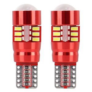 Żarówki LED CANBUS 27SMD 3014 T10e W5W White 12V 24V AMIO-01446
